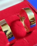 Par Alianças Ouro 18 Kilates Noivado Casamento Bodas 8 mm 12 Gramas Maciço