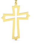 Pingente Cruz Ouro18 Kilates Maciço Peso 2.40 Gramas 25 mm Modelo de Papa