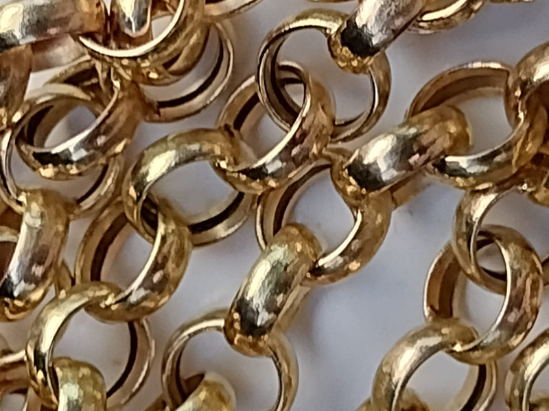 Gargantilha Elos Português 5 Mm Ouro 18k / Oco/11 Gr 45 Cm