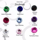 Anel Compromisso e namoro Solitário Prata 950 /Pedra De Zircônia 5 mm + Caixinha de Veludo