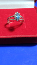 Anel De Formatura Feminino Prata 950 TOPO 9 X 6.2 mm Todas formaturas e Cursos Pedra 6 x 2.7 mm Zircônia