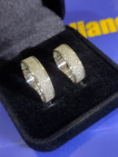 Alianças trabalhadas Namoro Compromisso Prata 950 de lei 5 mm