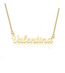 Cordão Nome Personal Valentina Ouro 18 K Peso 2,30 Gramas 45 Cm Todos Nomes