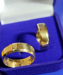 Par de Alianças Ouro 18 Kilates  10.20 Gramas 7 mm  Kina  lisa