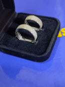 Alianças trabalhadas Namoro Compromisso Prata 950 de lei 5 mm