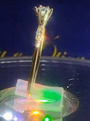 Solitário Deputante Ouro 18 Kilates 15 Anos 1.10 Gramas Zircônia 4 mm