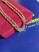 Cordão Novo Cadeado Peso 15.50 Gramas 65 Cm 4.4 mm Oco