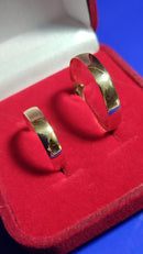 Alianças Par 18 Kilates Noivado e Casamento Ouro 18 Kilates 5.50 Gramas 5 mm