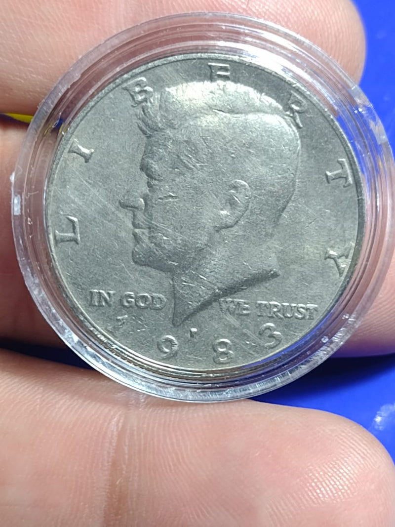 Moeda Half Dolar 1983 LInda moeda pretegida