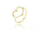 Anel com 1 ou 2 corações ouro 18 k 1 grama