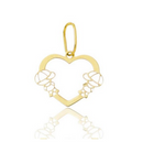 Pingente Coração Ouro 18 kilates Peso 1.10 Gramas 20 mm