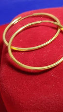 Brincos Argola Ouro 18 Kilates Peso 3.50 Gramas 35 mm x 2 mm