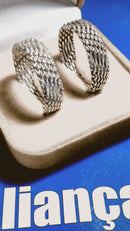 Alianças Prata 6.80 mm Esterinhas Lindas Prata 950 Lançamento