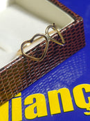 Anel Dois Corações Ouro 18 Kilates Peso 1.30 Gramas Aro 1 mm