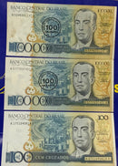 7 Cédulas Banco Central do Brasil Antigas Coleção Nova e Raras