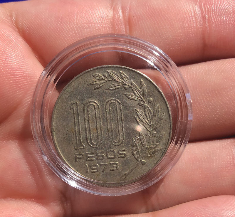 Moeda 100 Pesos 1973 Estrangeira Para Coleção raridade em Cápsula