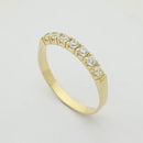 Anel Aparador Meia Aliança Em Ouro 18 Kilates Brilhantes 2 mm Peso 2.20