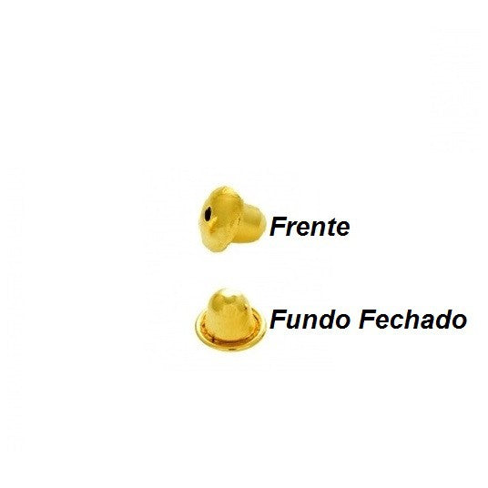 2 Tarrachas para brinco baby Ouro 18 kilates preço do par