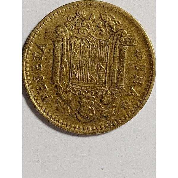 Moeda unas peseta 1963 rara 21 mm