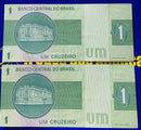 2 Cédulas 1 Cruzeiro Banco Central Do Brasil Antigas Coleção