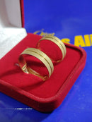 Alianças Ouro 18 Kilates Maciço 10 Gramas 8 mm Fosca com Risco