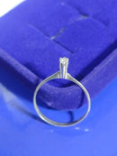 Anel Solitário prata 950 Pedra Zircônia 3 mm