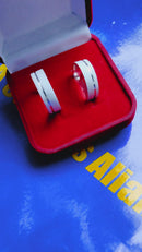 Casal Par de Alianças Namoro Prata 950  Namoro e Cmpromisso 6 mm