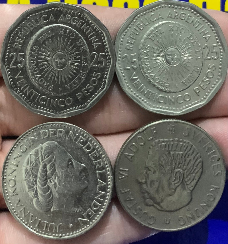 Kit 4 Moedas Estrangeiras para Coleção Novas Linda Moedas