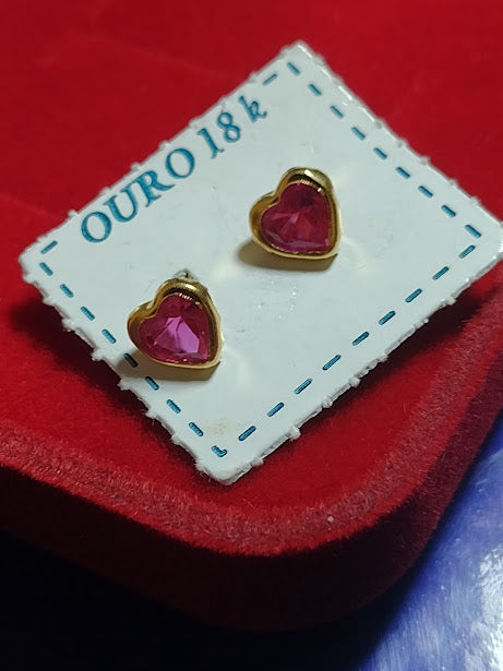 Brincos Ouro 18 Kilates 5 mm 0.50 Grama