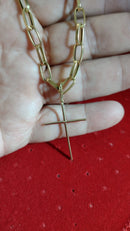 Cordão Masculino Ouro 18 Kiilates Peso 13 Gramas 5 mm 60 Cm Oco resistente