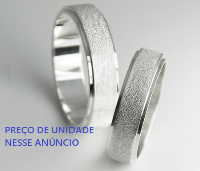 Aliança Compromisso Fosca 5 Mm Prata 950 De Lei Maciça