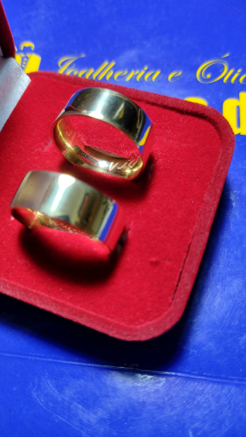 Aliança de Casamento  Ouro 18 Kiilates Peso 10 Gramas 7 mm