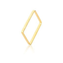 Anel Quadrado Ouro 18 Kilates 1.50 Gramas 1 mm Resistente