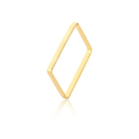 Anel Quadrado Ouro 18 Kilates 1.50 Gramas 1 mm Resistente