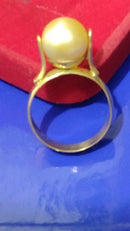 Anel Pérola 9 mm Ouro 18 kilates 5,20 Gramas Maciço