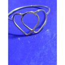 Anel ouro 18 k corações peso 0,70 grama topo 10 mm fio 1 mm