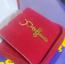Pingente Cruz 20 mm Ouro 18 Kilates Peso 0.40 Grama