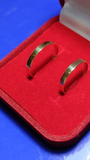 Par Alianças Ouro Tradicional Ouro 18 Kilates Par brilhosa Maciça