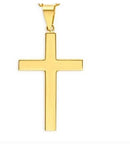 Chapa Pingente Cruz Ouro18 Kilates Maciço Peso 2.40 Gramas 25 mm Chapa