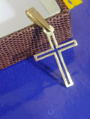 Pingente  Cruz Ouro 18 Kilates 16.50 mm Peso 0.50 Grama
