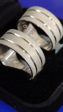 AliançasFosca com Risco Casal Prata 950 Namoro ,Compromisso Noivado 10 mm