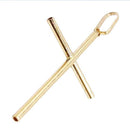 Pingente Cruz Ouro18 K Maciço Peso 3.00 Gramas 30 mm Liso
