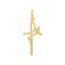 Pingente Fé Ouro Amarelo 18k Talismã 13 mm 0.60 Gramas