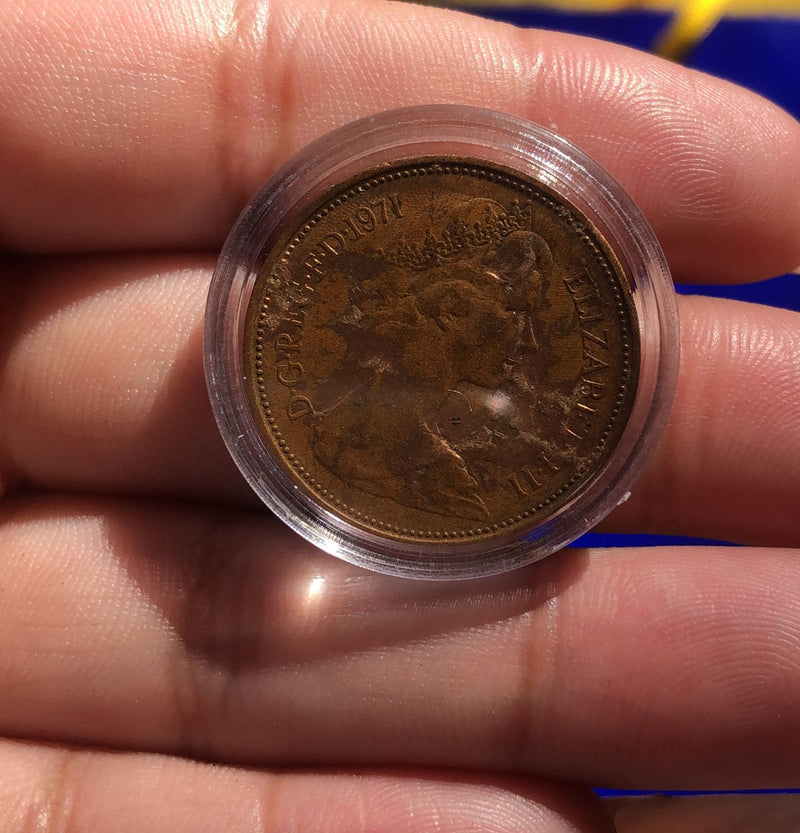 Moeda 2 New Pence Elizabeth II Ano 1971  Nova em Cápsula