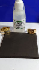 Teste Ouro 10 Kilates testa Joias prata  2 Vidros Teste 30 Ml + 2 Pedras 7.50  Cm x 7.50 Cm