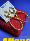 Brincos 13mm Ouro 18 Kilates  1.80 Gramas