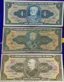 5 Cédulas Republica Estados Unidos Brasil Antigas