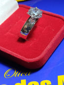 Anel Prata 950 Solitário  Aro 7 mm Pedra Zircônia 10 mm 7.20 Gramas Temos todas cores de Pedras