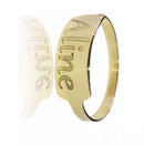 Anel Ouro 18 Kilates Com Nomes Aro 1 mm topo 2 mm Todos os Nomes