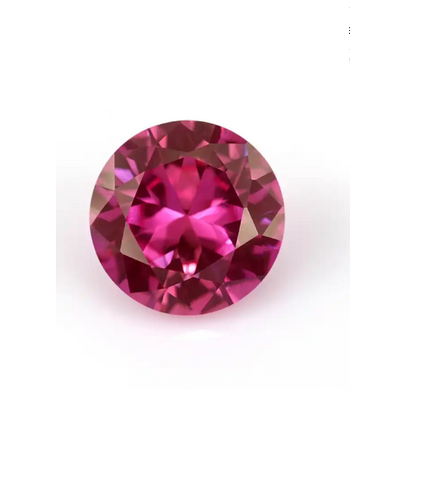Pedra Zircônia 5 mm Rosa Escuro Redonda Para Anel, Pingente, Brinco 5 mm Unidade